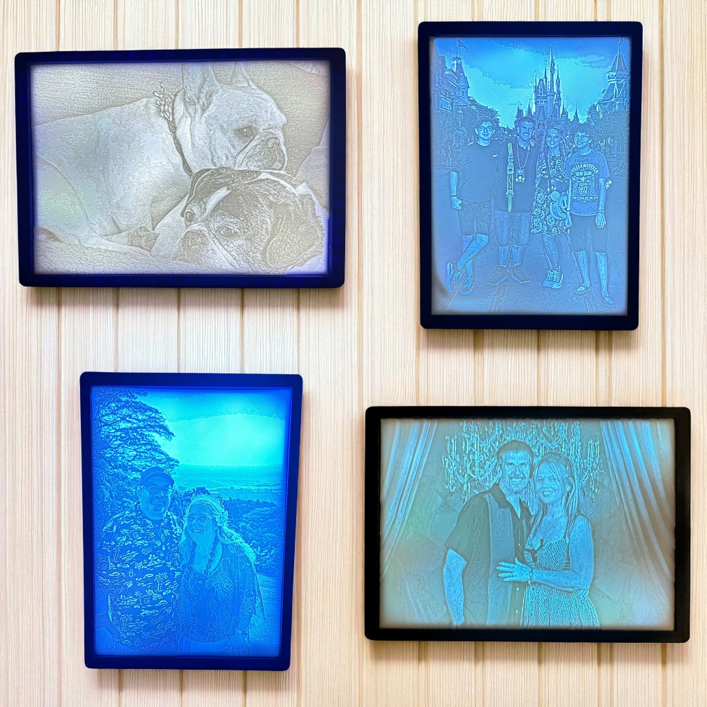 Custom 5x7 Lighted Lithophane Frame – A Memory You Can Hold in the Light