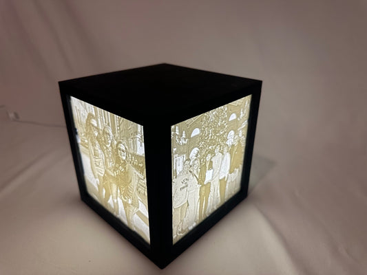Custom 3D Printed Lithophane Cube – Your Memories, Illuminated