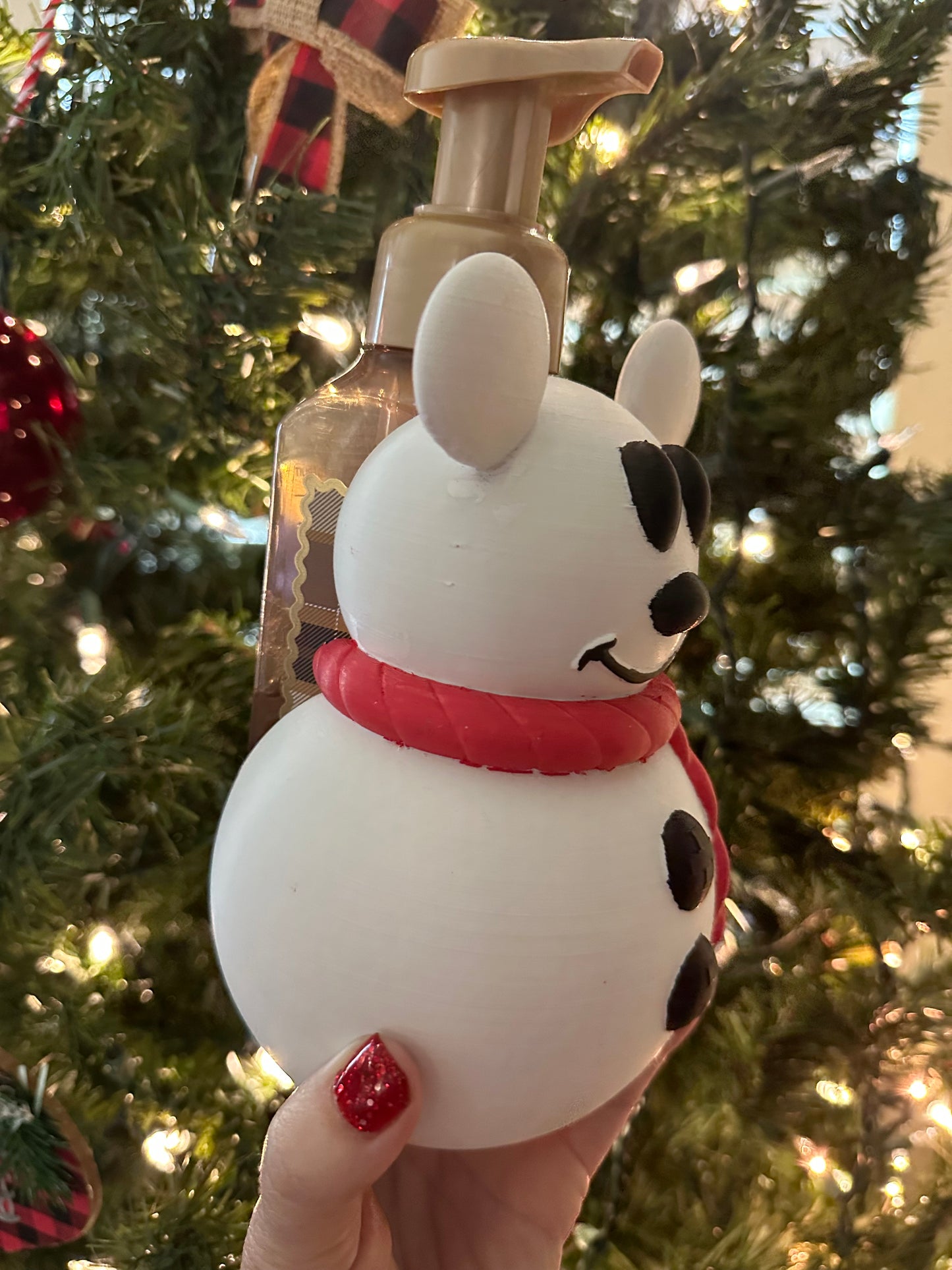 Mickey Snowman Foaming Soap Holder – Fits Bath & Body Works Soaps