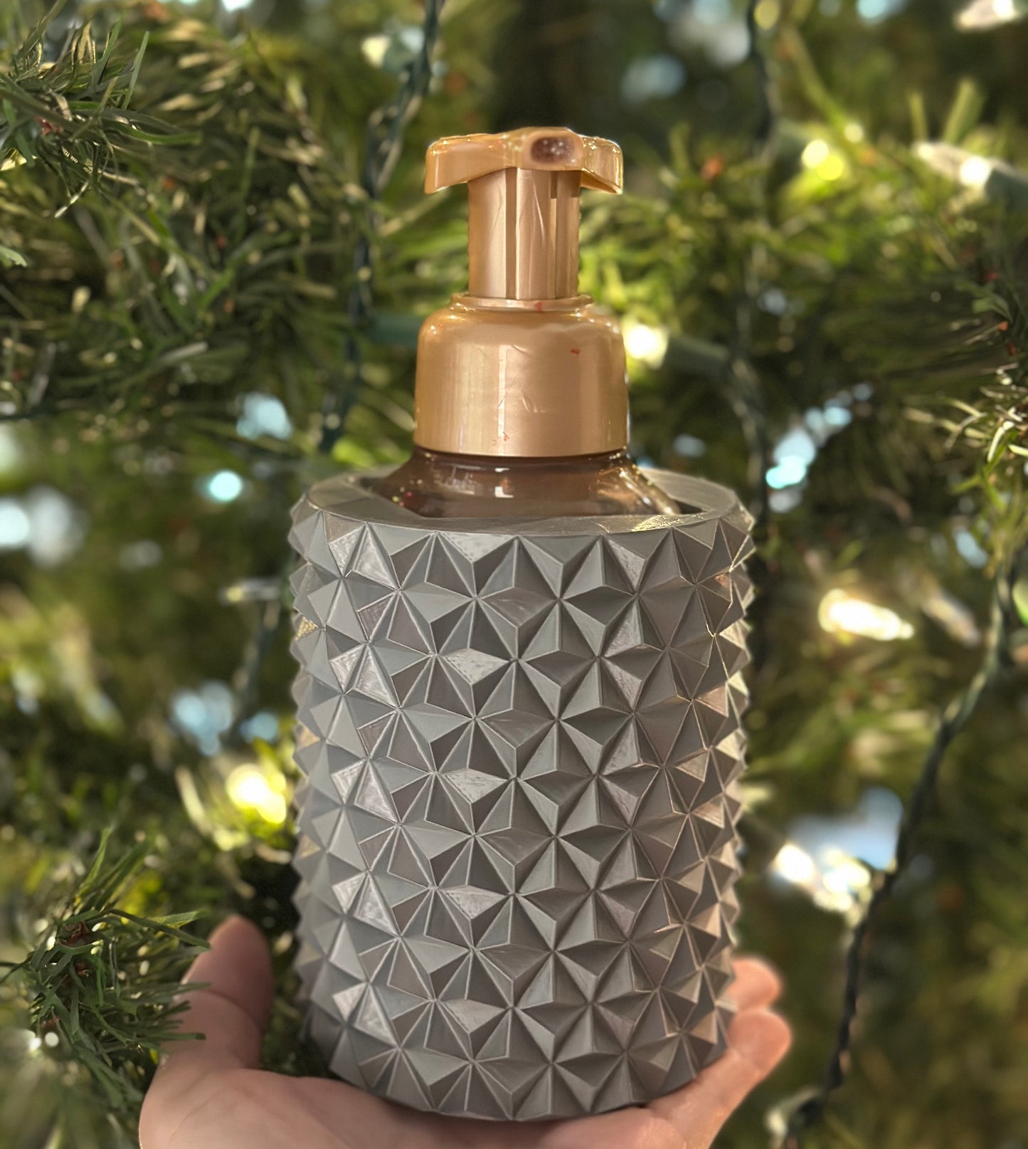 Spaceship Earth–Inspired Foaming Soap Holder – Epcot Geometric Design