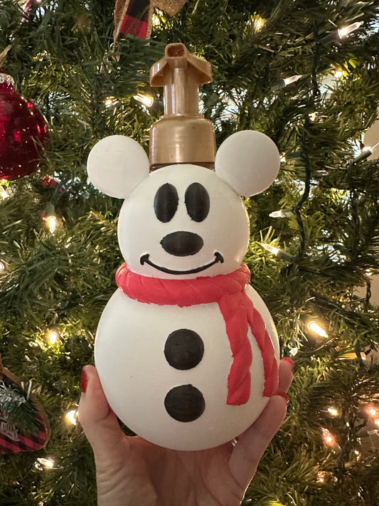 Mickey Snowman Foaming Soap Holder – Fits Bath & Body Works Soaps