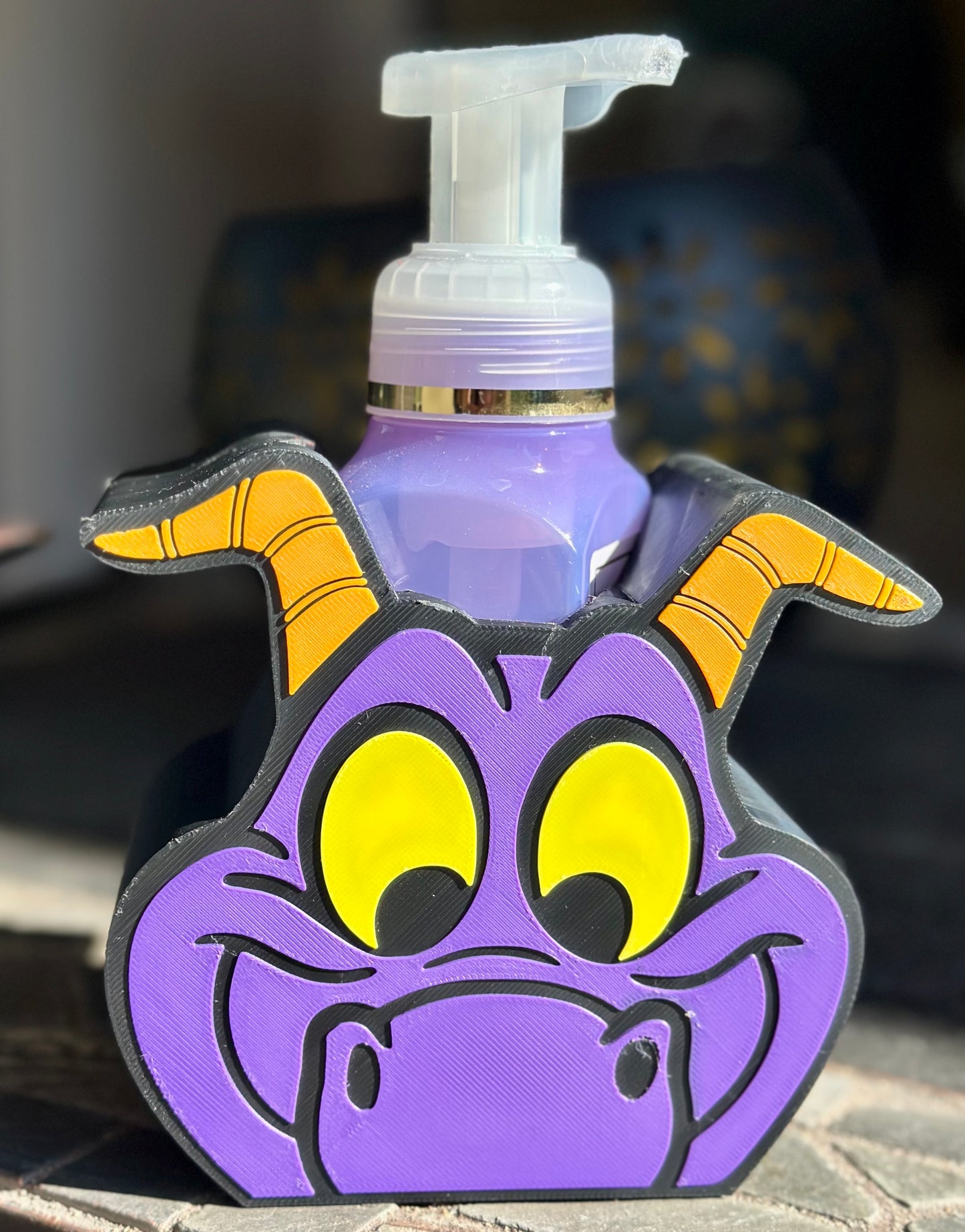 Figment-Inspired 3D Printed Soap Dispenser Holder – Fits Bath & Body Works Foaming Soap Bottles