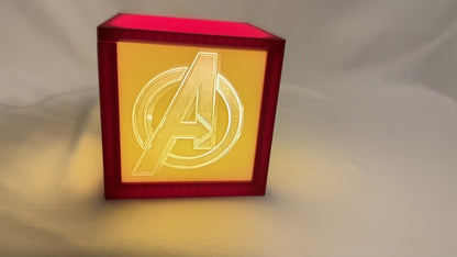 Marvel Heroes 3D Printed Lithophane Cube – Light Up Your Fandom