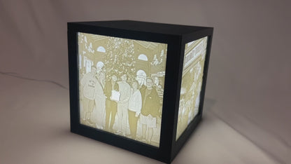 Custom 3D Printed Lithophane Cube – Your Memories, Illuminated